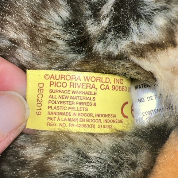 Miyoni by Aurora Plush Wolf Stuffed Animal Soft Brown Gray 13.5" #26264 - Picture 9 of 9